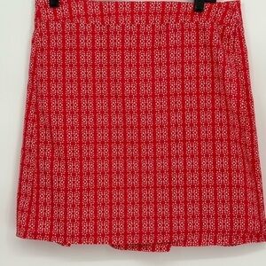 🪁 Ripskirt Hawaii orange and White Patterned A-Line  wrap Skirt